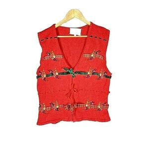 Vintage Susan Bristol Holiday Knitted Vest